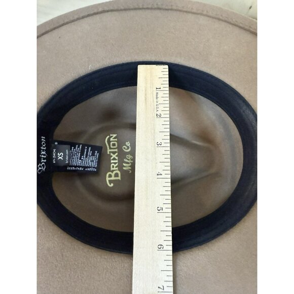 Brixton Messer Fedora Hat Cruelty Free Wool Sand Size 6 3/4 XS Unisex $75 - Picture 15 of 15